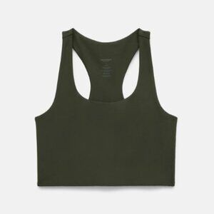 Girlfriend Collective Racerback Longline Sports Bras (Terrace Green)